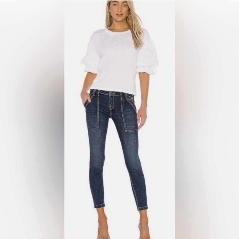 Joie Denim Park Skinny Cropped Ankle Zip Jeans-Sz 31